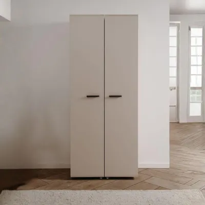 Immagine prodotto di Scarpiera cashmere 2 ante con scomparti Lugo02A 74x34x181