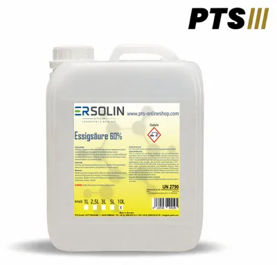 Produktbild von Essigsäure 60% 10 L Entkalker Reiniger sehr ergiebig auch in 1L 3L 5L