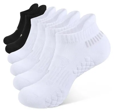 Obrázok produktu pre Ponožky pod tenisky, pánske, 6 párov, bavlna s sieťovinou, veľkosť 39-42, biela/čierna