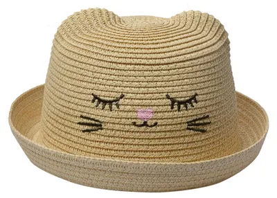 Produktbild von Clayre & Eef Kinderhut Beige Papierstroh Katze