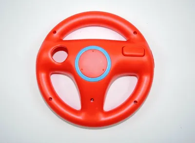 Produktbild von 2x Nintendo Wii Lenkrad SET Rot red Mario Kart Controller Zubehör Wheel