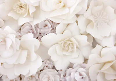 Produktbild von Vlies Fototapete 3D Effekt 450x315 cm Tapeten Wandtapete XXL Blumen Natur beige b-C-0725-a-a