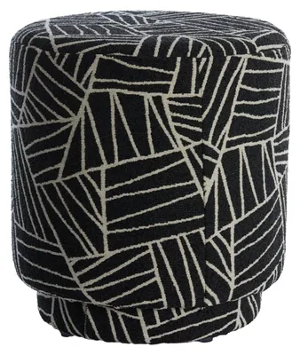 Immagine prodotto di Pouf Light & Living DAVONTE in design bianco e nero – Ø40x44 cm