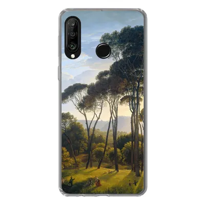 Produktbild von MuchoWow® Handyhülle Schutzhülle Hülle für Huawei P30 Lite Italienische Landschaft mit Zirbelkiefer - Hendrik Voogd - Kunst Silikon Softcase Handy Hülle - Handyhülle