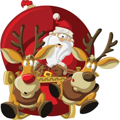 Obrázok produktu pre Vianočná nálepka: Santa Claus s sobmi v cvále – Vianočná nálepka – Sviatočná dekorácia – 100 x 90 cm
