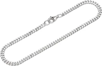 Produktbild von Armband 925 Sterling Silber 19cm Panzerkette 4 fach diamantiert Damen Armkette