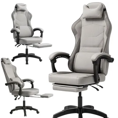 Imagen del producto de Silla de juego giratoria VECTOR con función de masaje y reposapiés, modelo KO48SZ