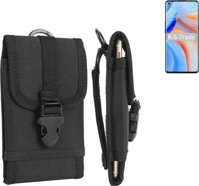 Produktbild von K-S-Trade Holster Handy Hülle kompatibel mit Oppo K7x Holster Handytasche Gürtel Tasche Schutz Hülle Robust Outdoor schwarz