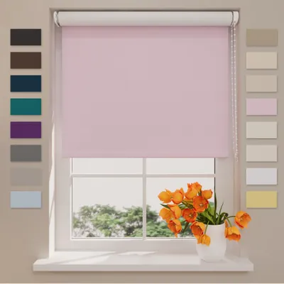 Produktbild von DTCH® Verdunkelungsrollo 40 x 190 cm Rosa, Größen von 40 bis 240 Breite, Ohne Bohren möglich