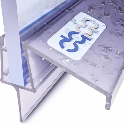 Produktbild von 80cm Duschdichtung Gerade | Modell: UK21 | Glasstärke: 6 - 8mm | Transparent | UK21.8