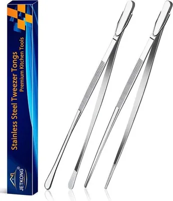 Produktbild von Famanu Grillzange 30 cm - Set aus 2 extra langen Küchentangen