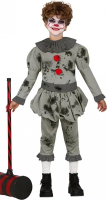 Produktbild von Pepe der Horrorclown Kinder Kostüm als Verkleidung für Halloween und Fasching Größe: L