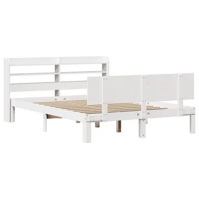 Obrázek produktu pro Rám postele s čelem bez matrace bílý 140x200 cm