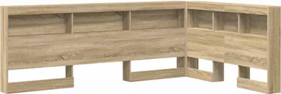 Image de vidaXL Tête de lit de rangement, bois imitation chêne Sonoma