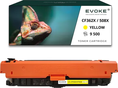 Image de Toner pour HP CF362X-508XY CF362X Jaune (yellow) | Remplacement pour M552dn M553 M553dn M553n M577dn M577f M553dnm