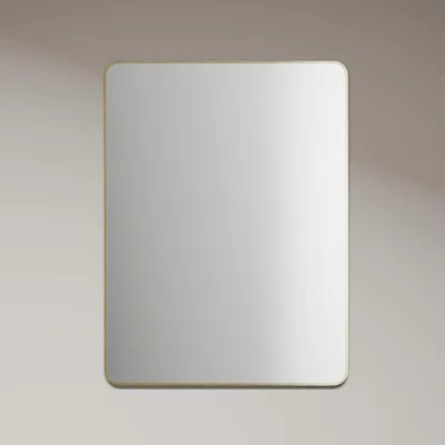 Produktbild von Wandspiegel 60x80 cm, matt gold, Aluminiumrahmen
