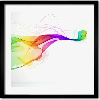 Produktbild von Bild - 50 cm x 50 cm - MDF - Rahmen, Wandkunst - Bunte Abstraktion