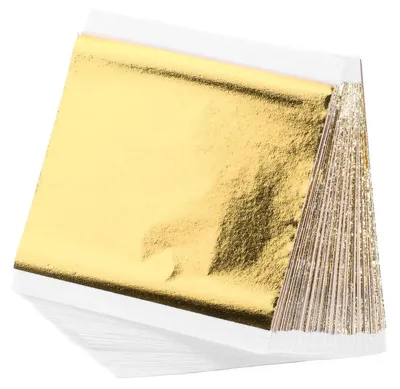 Productafbeelding van Goudfolie imitatie, 100 vellen voor knutselwerk, 8,5 x 8 cm, koper/papier