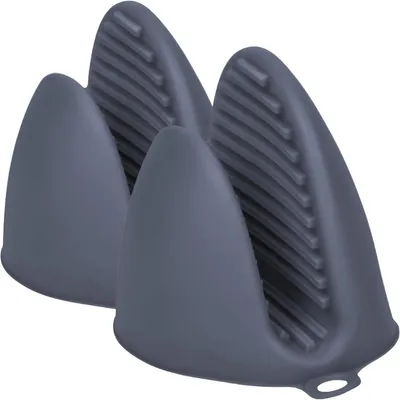 2x Hitzebeständige Silikonofenhandschuhe - Küchenhandschuhe für hohe Temperaturen & Frittieren