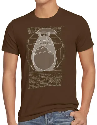 Produktbild von style3 Vitruvianischer Totoro Herren T-Shirt neko nachbar tonari no