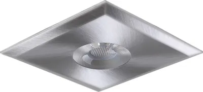 Image de Luminaire LED encastrable pour meubles Downlight carré 6W directement sur 230V 35° blanc chaud 2700K 450lm Ø82mm