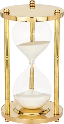 Produktbild von NKlaus Nautische Sanduhr 3 Säulen Messing 60min. 22x12cm Stundenglas Maritime Deko 14994