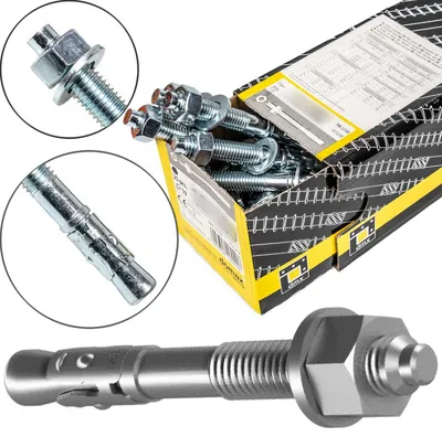 Produktbild von Bolzenanker M8x75 mm aus verzinktem Stahl für Beton Schwerlastanker 50 Stück
