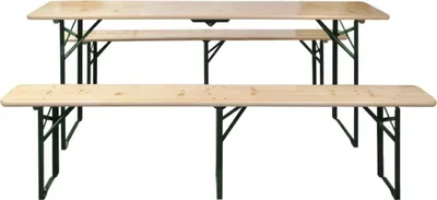 Obrázek produktu pro vidaXL Pivní stůl se 2 lavicemi Skládací 220 cm Jedlové dřevo