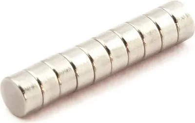 Produktbild von 10 x Oblique Unique Neodym Magnet N38 ø 6 x 3 mm