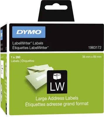 Produktbild von LabelWriter Etikettenrolle - Standardetiketten 36 x 89 mm weiß. Packung mit 6 Stück