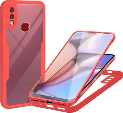 Produktbild von König Design Hülle kompatibel mit Samsung Galaxy A10s Kunststoff Full Cover Handyhülle - Case Rot