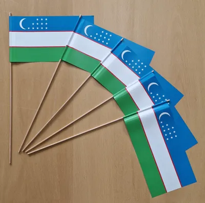 Produktbild von Papierfähnchen Usbekistan 50 Stück