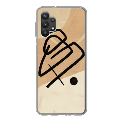 Produktbild von MuchoWow® Handyhülle Schutzhülle Hülle für Samsung Galaxy A32 5G Schwarz - Design - Braun Silikon Softcase Handy Hülle - Softcase