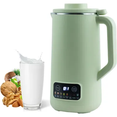 Produktbild von Sojadrinkmaschine 600ml, 10 Klingen, 8 Funktionen, 12h Timer, Selbstreinigung, Pflanzendrinkbereiter Grün