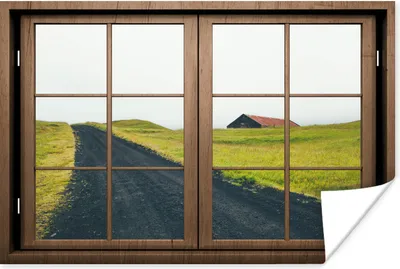 Produktbild von MuchoWow® Poster Aussicht - Natur - Haus 60x40 cm - Schlafzimmerdekoration