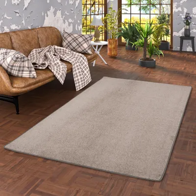 Produktbild von Velours Teppich Joy Taupe, Größe:300x300 cm