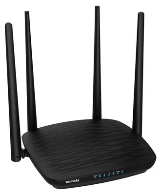 Produktbild von Tenda AC5 1200MBPS DUAL-BAND ROUTER, Wi-Fi 5 (802.11ac), Dual-Band (2,4 GHz/5 GHz), Ethernet/LAN, Schwarz, Tabletop-Router