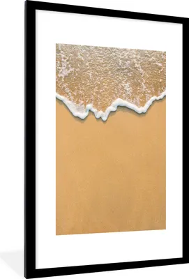 Produktbild von MuchoWow® Gerahmtes Poster Strand - Sommer - Meer 60x90 cm - Poster mit Schwarzem Bilderrahmen Wandposter Rahmen Foto Bilder - Dekoration - Wandposter Wohnzimmer - Hochwertig