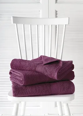 Produktbild von handtuch Hélène140 cm Baumwolle violett 3 Stück