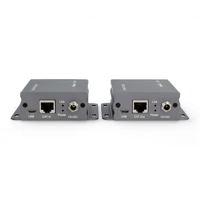 Produktbild von Nedis HDMI  Extender - Über CAT6 - Up to 50.0 m - 4K@30Hz - 10.2 Gbps - IR-Rücksendefunktion - Metall - Anthrazit