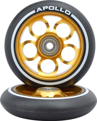 Produktbild von Apollo Stunt Scooter Ersatzräderset Pro Wheels - ABEC9 Kugellager, Roller Rad Ersatz-Räder passend Stunt-Scooter - GOLD 110 mm