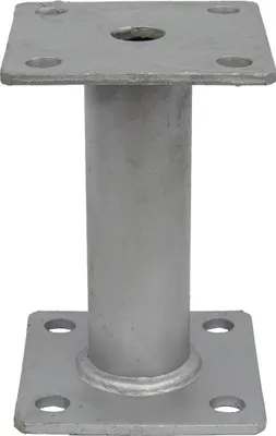 Produktbild von GeZu Impex® Pfostenträger aufdübelbar 2 Platten je 100 x 100 mm, Höhe 150 mm Pfostenhalter