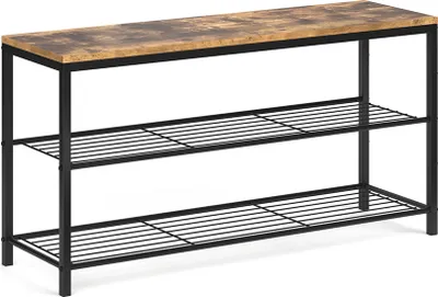Produktbild von Vicco Schuhbank Fyrk, 100 x 51.5 cm, Eiche rustikal/Schwarz
