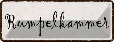 Produktbild von vianmo Blechschild 10x27 cm rumpelkammer Dekoration