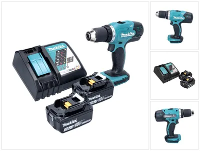 Produktbild von Makita DDF 453 RF Akku Bohrschrauber 18 V 42 Nm + 2x Akku 3,0 Ah + Ladegerät