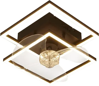 Produktbild von ZMH LED Deckenventilator Mit Beleuchtung Leise Deckenlampe Ventilator Fernbedienung Dimmbar 6 Gang DC Motor Timer Deckenventilatoren für Schlafzimmer