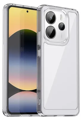 Immagine prodotto di Per Xiaomi Redmi Note 14 4G Custodia protettiva ibrida in TPU acrilico colorata trasparente