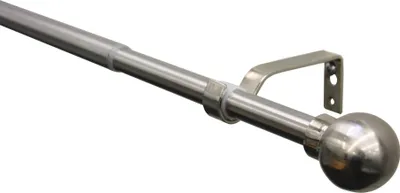 Produktbild von Gardinia Kugel 1-Lauf Ø 16/19 mm edelstahl-optik 120-210 cm