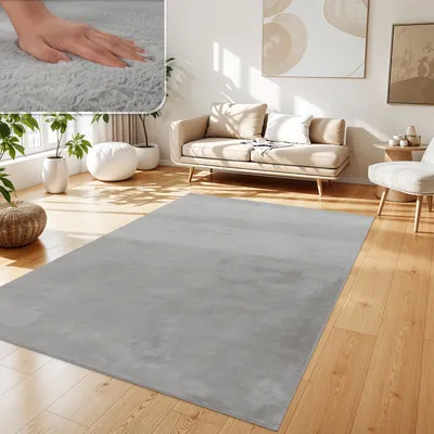 Produktbild von Teppich Wohnzimmer Kunstfell Plüsch Hochflor Shaggy Weich Verschied. Farben Grösse 200x280 cm