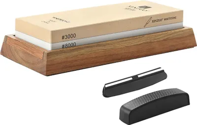 Produktbild von XinZuo - Professioneller Schleifstein (Korund) - Doppelseitig gekörnt 3000/8000 - L